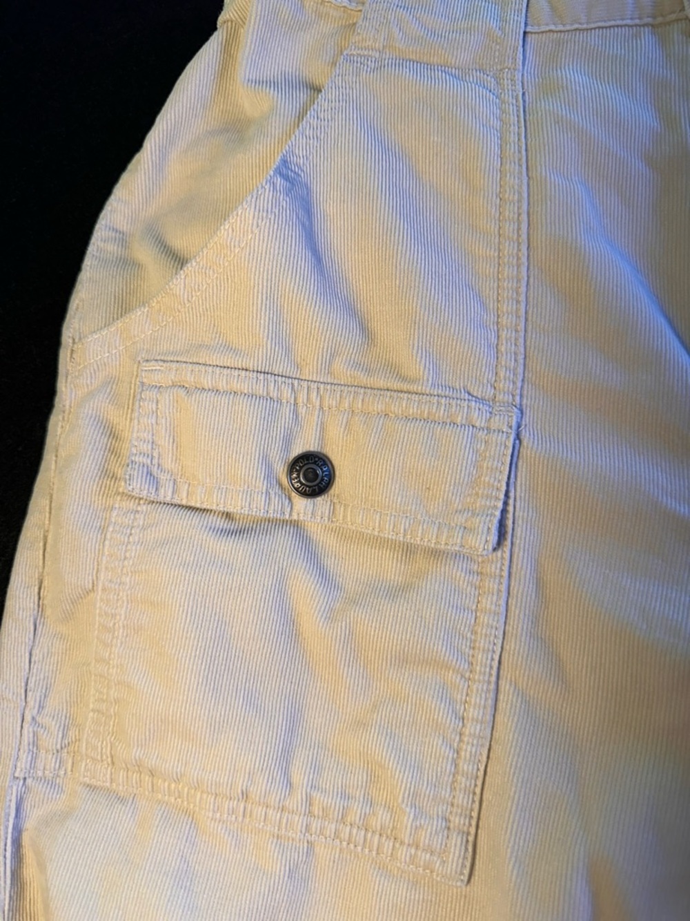 Ralph Lauren Cargo Pants Youth 14 Beige Wide Leg Utility 100% Cotton Kids Unisex - Picture 8 of 12